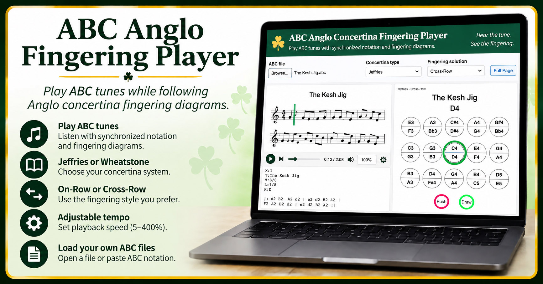 ABC Anglo Concertina Fingering Player