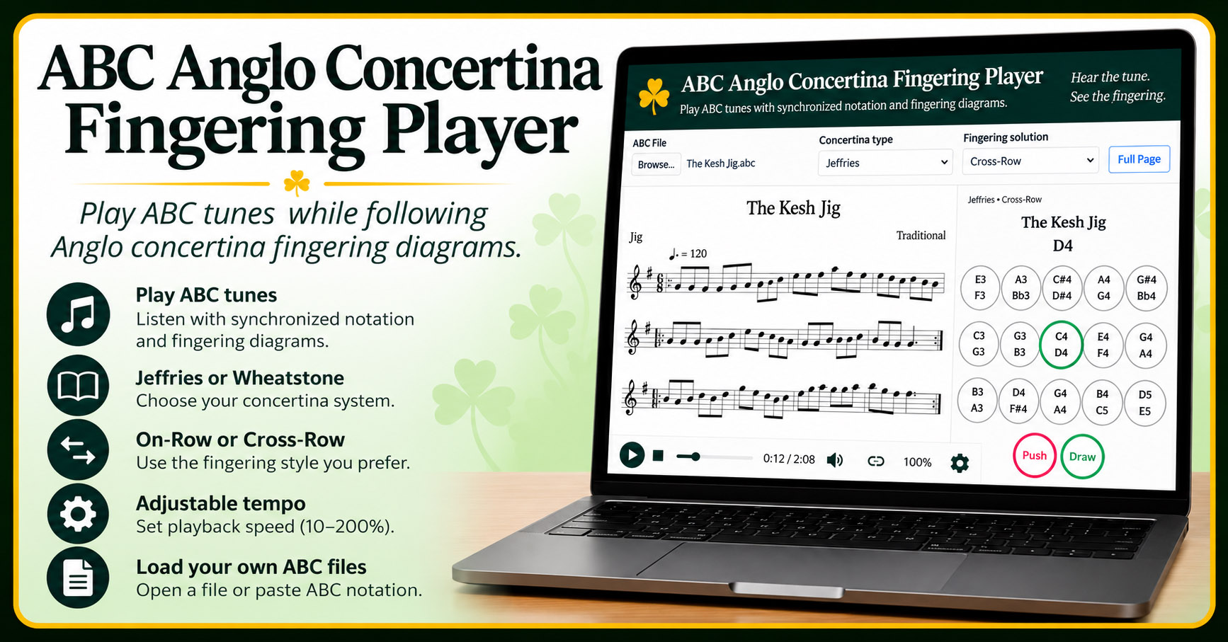 ABC Anglo Concertina Fingering Player