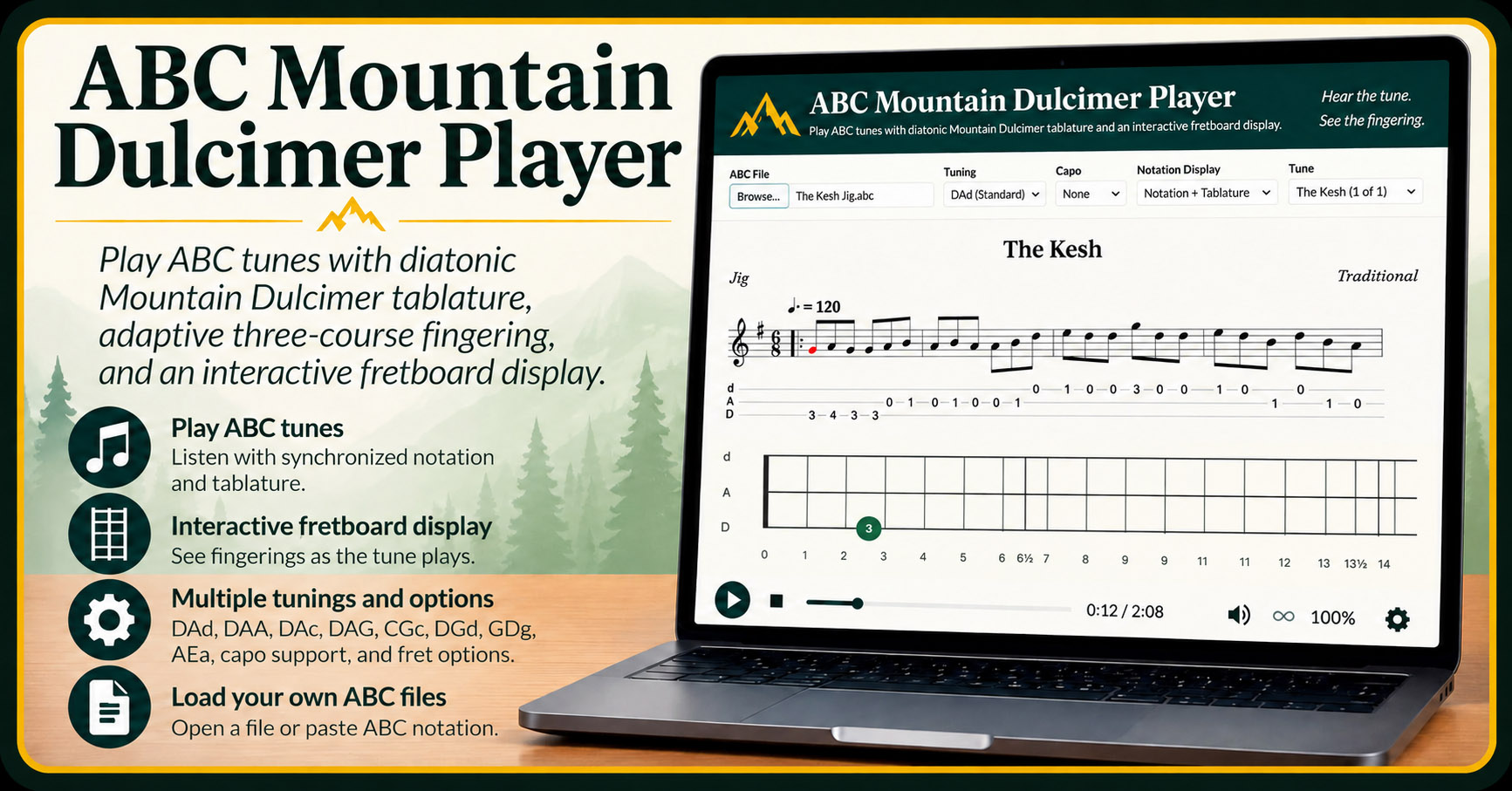 ABC Mountain Dulcimer Player